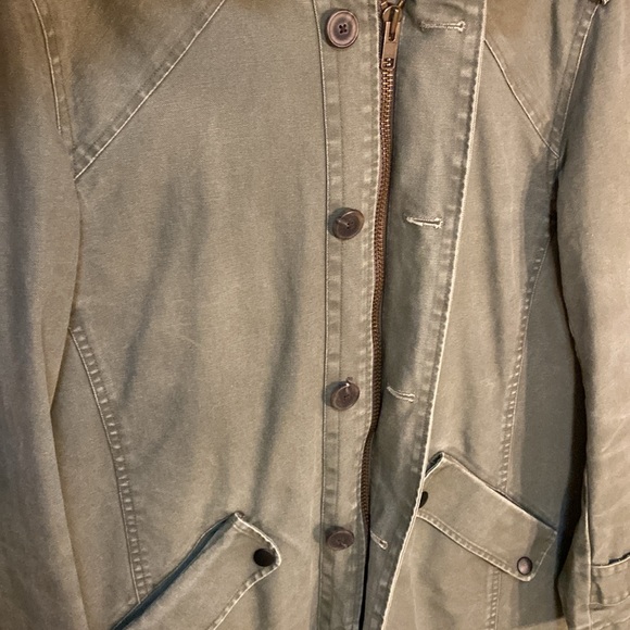 🔥EC-RARE🔥Tommy HiLFIGER 100% Cotton Canvas Hoodie Coat. - Picture 5 of 9